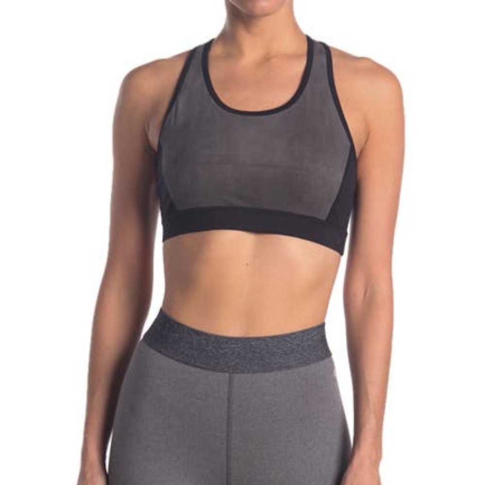 New Splendid Suede & Jersey Racerback Sport Bra